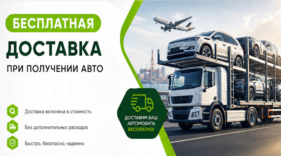 Акция! Бесплатная доставка по Шебекине при получении авто